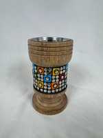 Brûleur d'encens en bois fait main avec incrustation de résine bleue, diffuseur aromatique décoratif, utilisation toute saison, à prix avantageux, provenant d'Inde