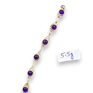 Vente chaude Naturel Violet Améthyste Gemme Bracelet Solide 925 Bracelet En Argent Sterling Cadeau Fine Jewelry pour Filles et Femmes - Product Image 1