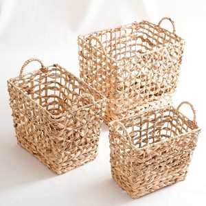 Paniers en jacinthe d'eau pour ranger les cadeaux et les articles essentiels pour la maison, prix bas, panier organisateur naturel - Product Image 4
