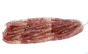 Cuentas facetadas de cuarzo rosa fresa natural en forma de heishi de 5 a 6 mm, cuentas sueltas de cuarzo rosa para la fabricación de joyería al por mayor. - Product Image 2