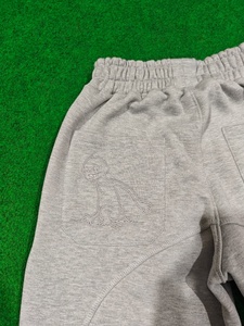 100% Cotton Fleece <b>Jogger</b> Men's Pants Haidergrey <b>Cuffed</b> Relaxed Fit Streetwear Embroidery Logo With Zip Pocket Flat Design - Product Image 5