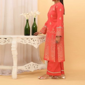 2PC Golden Glitter Impreso Cambric Suit PS5095 para Club Dress-Up - Product Image 2
