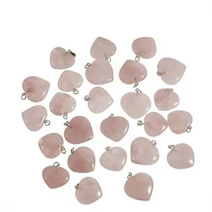 ALIZA AGATE EXPORTS จี้คริสตัลรูปหัวใจทำจากโรสควอตซ์ธรรมชาติ ขัดเงา สำหรับงาน DIY ตกแต่งบ้าน สร้อยคอ เครื่องประดับ ทำมือ - Product Image 1