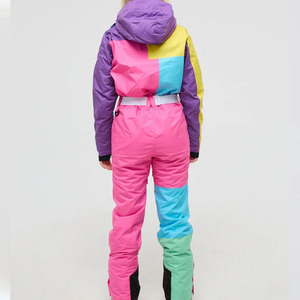 Ropa de esquí impermeable para mujer, servicio OEM con logotipo personalizado, traje de entrenamiento transpirable para invierno, conjunto de ropa de esquí femenina para clubes. - Product Image 2