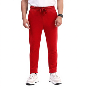 <b>Men's</b> <b>Navy</b> Blue Cotton Sweatpants Elastic Waist Casual <b>Joggers</b> With Side Pockets Midweight Knitted Fit - Product Image 4