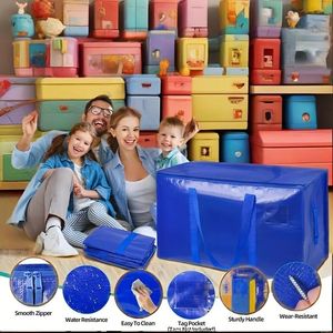 Sac de rangement mobile surdimensionné avec poignée renforcée, sac de transport robuste pour systèmes de rangement de placards, idéal pour le stockage de vêtements et les déménagements - Product Image 5