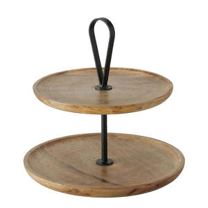 Élégant présentoir en bois à 3 niveaux pour cupcakes, pâtisseries, desserts, bonbons et collations de fête, au style rustique naturel - Product Image 3
