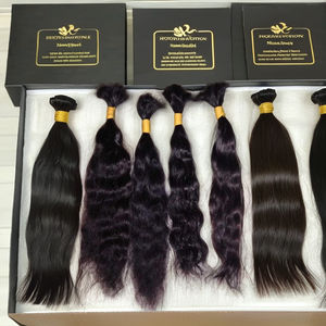 2025 Venta caliente cabello crudo trenzado a granel 100% precio al por mayor sin procesar buena calidad cabello humano a granel de La India en Chennai solamente - Product Image 6