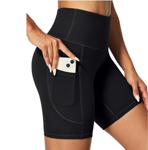 Shorts de Ciclismo de Cintura Alta para Mujer, Sin Costuras, Elásticos, de Color Sólido, Ropa Deportiva - Product Image 6