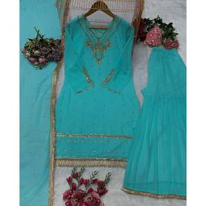 Robes de soirée de créateur Beau haut Plazzo avec Dupatta pour fête - Product Image 3