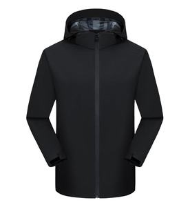 Chaqueta Deportiva Cortavientos para Hombre, Chaqueta de Poliéster con Capucha, Venta al por Mayor OEM, Chaqueta Impermeable para Exteriores, Chaqueta Softshell para Hombre, Uniforme para Camping - Product Image 3
