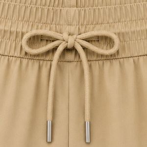 Shorts de sport beiges pour femmes, taille élastique avec cordon de serrage, pour la course, la gym, l'entraînement, décontractés, séchage rapide, vêtements de sport, fournisseur OEM personnalisé - Product Image 6