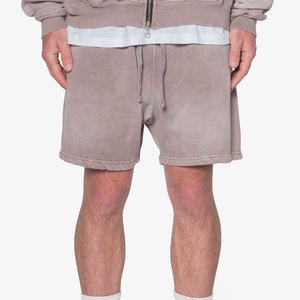 Shorts d'été décontractés en coton épais pour hommes, style streetwear, avec logo brodé personnalisé, vente en gros - Product Image 1