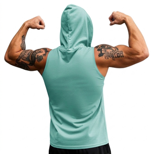 Haut de sport sans manches pour homme à prix abordable, style dernier cri, entièrement personnalisable, pour la musculation et la gym - Product Image 2