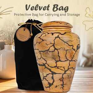 Traditional Wooden Funeral Urn for Ashes Wooden Cremation Urn with Custom Artwork by AYAANS - Product Image 5
