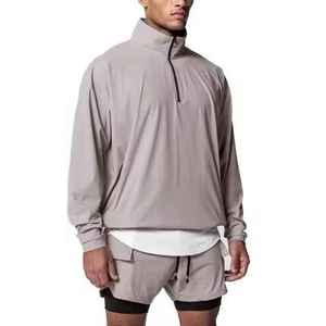 Ensemble coupe-vent décontracté pour homme avec logo personnalisé, ensemble deux pièces, ensemble short coupe-vent en polyester, tenues décontractées respirantes pour homme - Product Image 1
