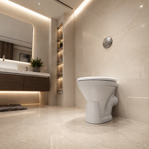Two Piece Ceramic Toilet with Cyclone Flushing Floor Mounted P-<b>Trap</b> Easy Clean - Product Image 3