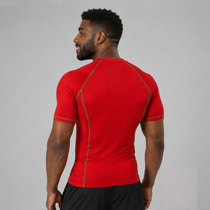 Custom Sublimation Design Rash Guard Custom Design Your Own Sublimation Short Sleeve Fight <b>Compression</b> Wear MMA Rash Guards - Product Image 2