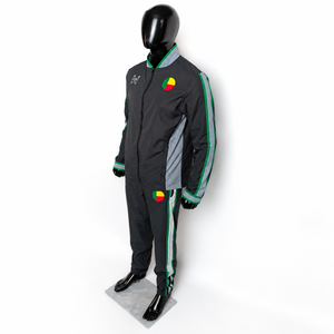 Color Block Set Heavyweight <b>Zip</b> <b>up</b> <b>Jacket</b> and Elastic Waist Jogger Pants Streetwear Sports Teamwear Training Outfit OEM Custom - Product Image 3