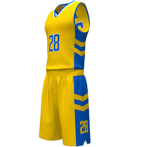 Uniforme de Baloncesto Personalizado Amarillo y Azul Rey, Jersey 2026, Kit de Equipo con Sublimación Completa 2025, Ropa Deportiva Profesional - Product Image 2