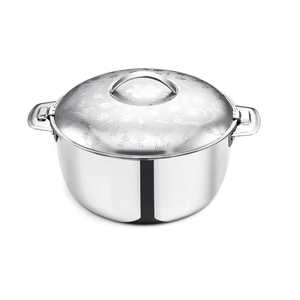 Elegant Floral Laser Engraved Stainless Steel Casserole Double Wall Insulated Hot Pot Roti Chapati Box Food Serving <b>Warmer</b> - Product Image 1