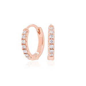 ต่างหูเพชรทรงห่วงเล็ก รับรองโดย IGI ผลิตในห้องปฏิบัติการ ทองคำขาว 14K ชุบโรเดียม ดีไซน์มินิมอล เหมาะสำหรับงานแต่งงานและวันครบรอบ - Product Image 5