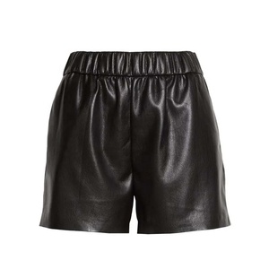 Women <b>Leather</b> <b>Shorts</b> Mid Waist Regular Fit Casual Fashion Elastic Push Genuine <b>Short</b> Pants Black Hot Pants Club Wear Party - Product Image 1