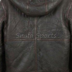 Veste en cuir de mouton véritable ou synthétique sur mesure pour homme, style aviateur, pilote, hiver, bombardier, fabriquée par un fabricant OEM - Product Image 5