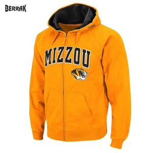 Missouri Tigers Colosseum Arch & Logo Tackle Twill Full-Zip Hoodie - Gold - Product Image 1