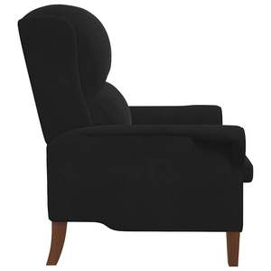 Fauteuil en velours noir élégant pour salon, 76 x 94 x 102 cm - Product Image 5