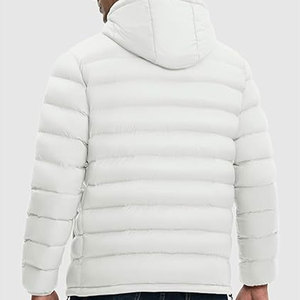 Veste matelassée isolante pour homme, directement de l'usine, avec capuche amovible, tissu léger résistant à l'eau, ourlet ajustable - Product Image 2