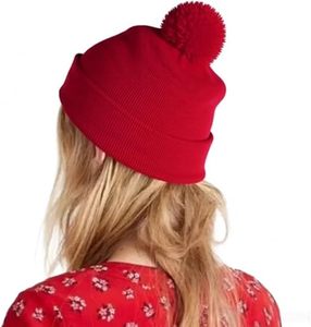 Wholesale Cute Winter Knitted Beanie <b>Hat</b> Custom Logo <b>Warm</b> Cuffed Unisex Rib Knit 100% Acrylic Embroidery Winter <b>Hat</b> - Product Image 3