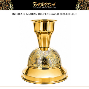 Cachimbas Farida de Calidad Premium, Lujosas y Únicas, de Latón Macizo Egipcio Fundido a Presión, con Intrincados Grabados Árabes Profundos, Tipo Recto No. - Product Image 6