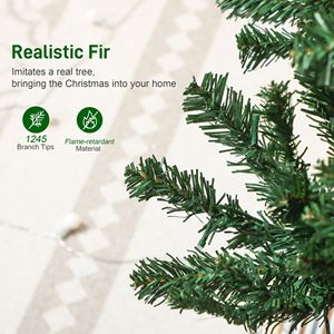 Albero di Natale Pre-Illuminato da 2,1 m con Luci Scintillanti - per Decorazioni Natalizie - Product Image 3