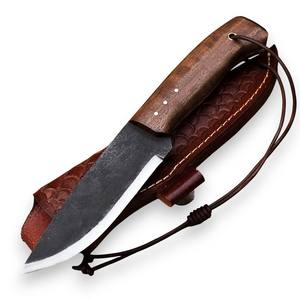 BLADE MARK INDUSTRIES Handgefertigtes Jagdmesser mit feststehender Klinge aus Kohlenstoffstahl, Drop-Point-Spitze, Holzgriff, Full-Tang-Konstruktion, Industriequalität - Product Image 1