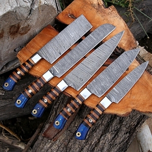 Handmade Carbon Steel Chef <b>Knife</b> <b>Set</b> 5 Pieces Razor <b>Sharp</b> High Carbon Forged Sustainable Multifunction Customizable Wholesale - Product Image 4