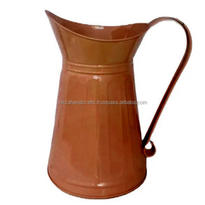 Venta al por mayor decoración del hogar acabado brillante Rosa galvanizado jarra de agua de metal hecho a mano caja personalizada logotipo - Product Image 6