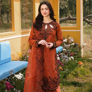 Ensemble élégant de salwar kameez brodé avec dupatta et pantalon pour femmes et filles, vêtements pakistanais, costume salwar - Product Image 1