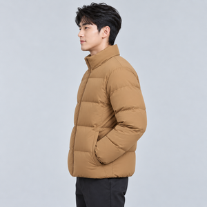 Vestes à bulles pour hommes avec logo personnalisé élégant, manches longues, coupe-vent, veste d'hiver pour hommes, style à bulles, service personnalisé OEM - Product Image 2
