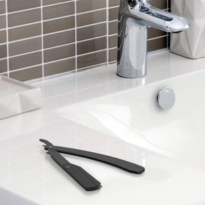 Mới Gấp Cắt Tóc Dao Cạo Thẳng Có Thể Thay Thế Cạo Lưỡi Dao Cạo Thẳng Lưỡi Dao Cạo Thẳng Trong Màu Đen Với Tùy Chỉnh Da Đóng Gói - Product Image 3