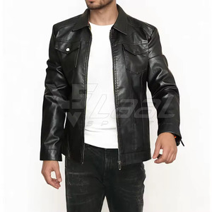 Veste en cuir pour homme, doublure douce, vêtement d'extérieur élégant, qualité durable, veste d'hiver tendance, veste en cuir pour homme - Product Image 2