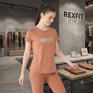 REXFITSPORTS 2026 Custom Women <b>Raglan</b> Sleeve Gym T Shirt Loose Fit Fitness Training <b>Top</b> Private Label Activewear Manufacturer - Product Image 3