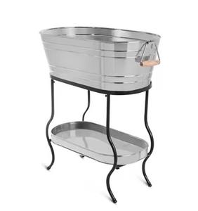 Seau à champagne en métal poli, sur mesure, en acier inoxydable, pour plusieurs bouteilles, refroidisseur à vin - Product Image 5