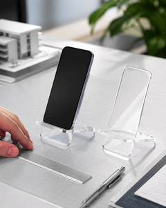 Soporte de Acrílico Moderno y Ecológico para Teléfono Celular, Personalizable, Elegante y Funcional para Mostrador, Hogar, Oficina y Exhibición en Tiendas - Product Image 1