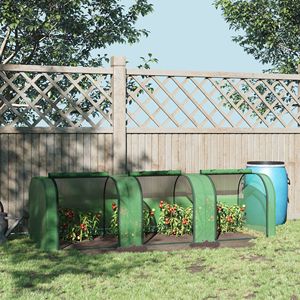 Serra a tunnel portatile 2,95 m L x 0,91 m L x 0,76 m H con 3 porte con cerniera, telo in PE anti-UV e anti-acqua, in acciaio inossidabile per interni - Product Image 2
