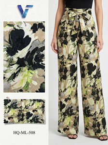 Tissu Charmeuse Imprimé Floral 8027 100% Polyester pour Vêtements Féminins, Matière pour Pantalons, Largeur 58/60 Pouces, Extensible, Léger, 60 g/m² - Product Image 4