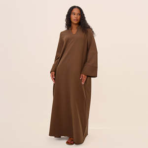 Nueva Colección de Abayas 2026, Vestidos Modestos, Abaya Simple Cerrada, Abaya Lisa, Vestido Musulmán para Mujer, Ropa Islámica de Lino, Túnica para Mujer - Product Image 4