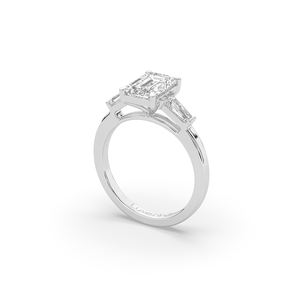 แหวนเพชรแล็บ 2.60 กะรัต ทอง 14K 10K ดีไซน์พิเศษ ทรงเหลี่ยมมรกต น้ำหนักเบา แหวนแต่งงาน ผลิตจากโรงงานโดยตรง - Product Image 5