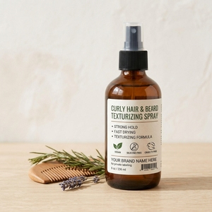 Spray Texturizador Vegano para Cabello y Barba Rizado - Fijación Fuerte, Secado Rápido, Sin Silicona, Cruelty-Free, Marca Privada - Product Image 2