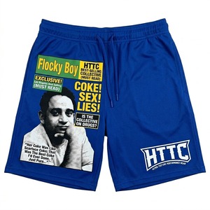 กางเกงขาสั้นผู้ชายสั่งทำได้ทุกแบบ คุณภาพสูง ผ้าฝ้าย 100% มีเชือกผูก ระบายอากาศได้ดี ปักลายด้านหน้า - Product Image 3